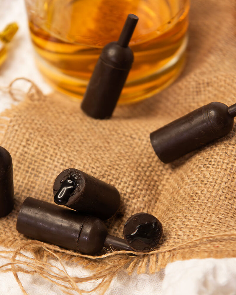 Bottle Truffles with Liqueur Infused Center-filling | Assortment Pack with 7 PC and 4 Liqueur Varieties | 50 gm