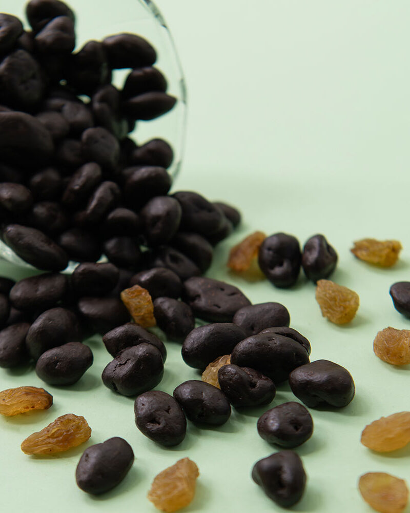 Raisin Dragée - Dark Choco | Dark Choco Coated Panned Raisins | 120 gm
