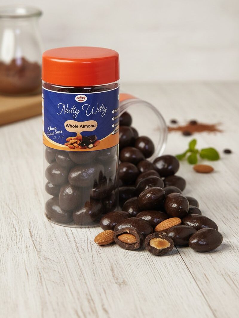 Almond Dragée - Blended Choco | Blended (Milk+Dark) Choco Coated Whole Almonds| 120 gm