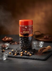 Butterscotch Dragée - Dark Choco | Classic Dark Choco Coated Nut Butterscotch | 120 gm