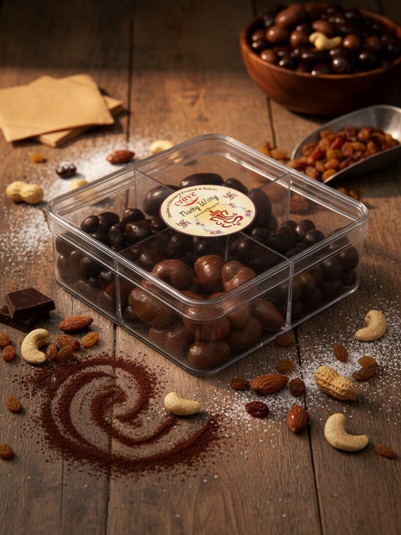 Ganesh Chaturthi - Assorted Dragée 4-in-1 (Cashew, Almond, Peanut, Raisin) | Choco Coated Panned Nuts & Raisins | 250 gm