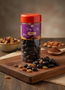 Raisin Dragée - Dark Choco | Dark Choco Coated Panned Raisins | 120 gm